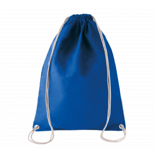 Sac à dos en coton avec cordelettes KI0125 - Dark Royal Blue personnalisable - Vue de face