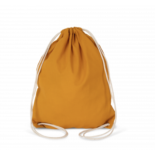 Sac à dos en coton avec cordelettes KI0125 - Curcuma personnalisable - Vue de face