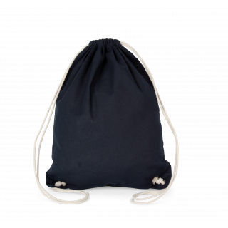 Sac à dos en coton avec cordelettes KI0125 - Navy personnalisable - Vue de face