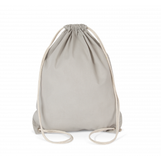 Sac à dos en coton avec cordelettes KI0125 - Snow Grey personnalisable - Vue de face
