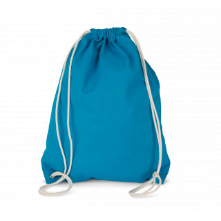 Sac à dos en coton avec cordelettes KI0125 - Tropical Blue personnalisable - Vue de face
