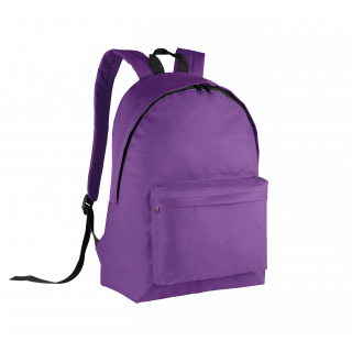 Sac à dos classique KI0130 - Purple / Black personnalisable - Vue de face