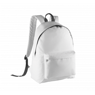 Sac à dos classique - Version junior KI0131 - White / Dark Grey personnalisable - Vue de face