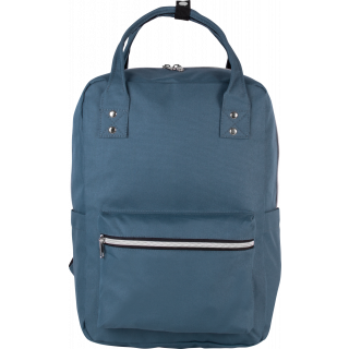 Sac à dos style urbain KI0138 - Iris Blue personnalisable - Vue de face