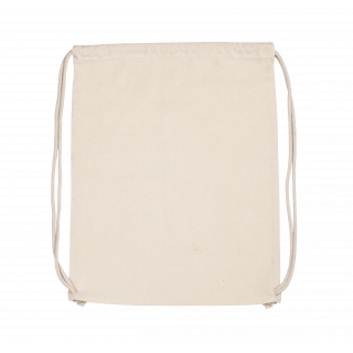 Sac à dos en coton bio avec cordelettes KI0139 - Natural personnalisable - Vue de face