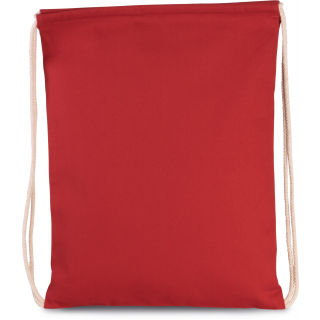 Sac à dos avec cordon épais KI0154 - Cherry Red personnalisable - Vue de face