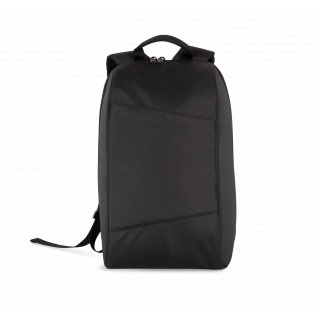 Sac à dos de travail porte-ordinateur recyclé KI0177 - Black personnalisable - Vue de face