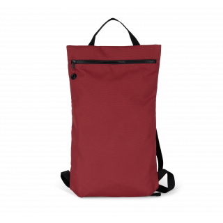 Sac à dos plat recyclé style urbain KI0183 - Red Safran personnalisable - Vue de face