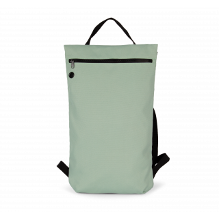 Sac à dos plat recyclé style urbain KI0183 - Sage personnalisable - Vue de face
