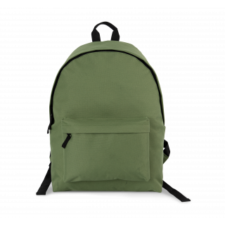 Sac à dos casual recyclé avec poche frontale KI0184 - Matcha Green personnalisable - Vue de face