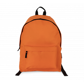 Sac à dos casual recyclé avec poche frontale KI0184 - Orange Zest personnalisable - Vue de face