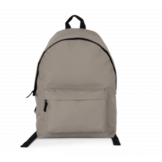 Sac à dos casual recyclé avec poche frontale KI0184 - Taupe personnalisable - Vue de face