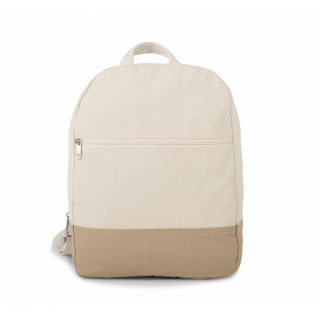 Sac à dos essentiel en coton KI0185 - Natural / Hemp personnalisable - Vue de face