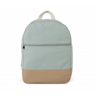 Sac à dos essentiel en coton KI0185 - Sage / Hemp personnalisable - Vue de face