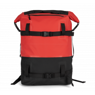 Sac à dos imperméable avec sangles de compression KI0187 - Red / Black personnalisable - Vue de face