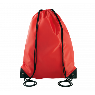 Sac à dos avec cordelettes KI0189 - Red personnalisable - Vue de face