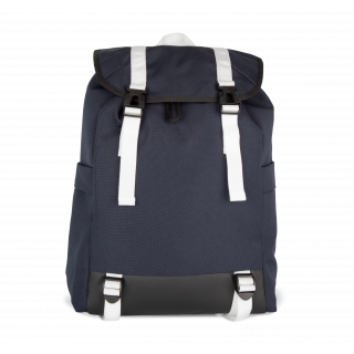 Sac à dos de sport casual KI0190 - Navy / Natural White personnalisable - Vue de face
