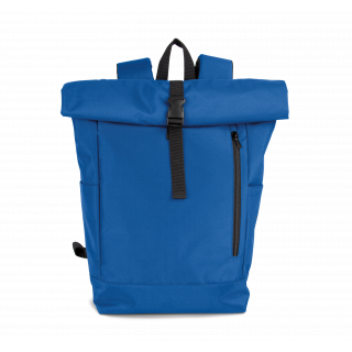 Sac à dos casual Roll-Top KI0195 - Lapis Blue personnalisable - Vue de face