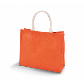 Sac de plage en jute KI0219 - Saffron personnalisable - Vue de face