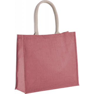 Sac de plage en jute KI0219 - Light Marsala personnalisable - Vue de face