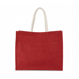 Sac de plage en jute KI0219 - Red Clay personnalisable - Vue de face