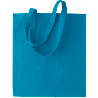 Sac shopping avec longues anses KI0223 - Turquoise personnalisable - Vue de face