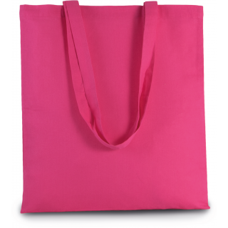 Sac shopping avec longues anses KI0223 - Magenta personnalisable - Vue de face