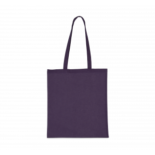 Sac shopping avec longues anses KI0223 - Purple personnalisable - Vue de face