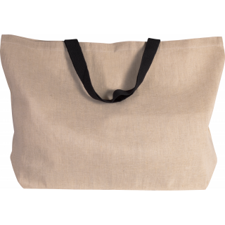 Grand sac fourre-tout en juco KI0228 - Natural personnalisable - Vue de face