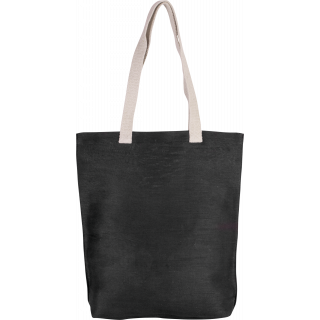 Sac shopping en juco KI0229 - Black personnalisable - Vue de face