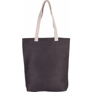 Sac shopping en juco KI0229 - Dark Grey personnalisable - Vue de face