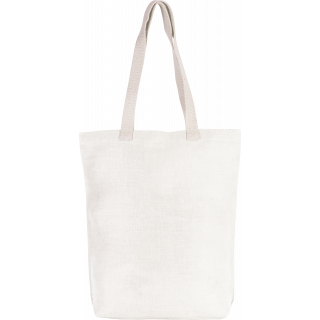 Sac shopping en juco KI0229 - Vanilla White personnalisable - Vue de face