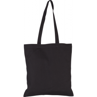 Sac shopping en coton canvas KI0250 - Black personnalisable - Vue de face