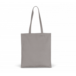 Sac shopping en coton canvas KI0250 - Metal Grey personnalisable - Vue de face