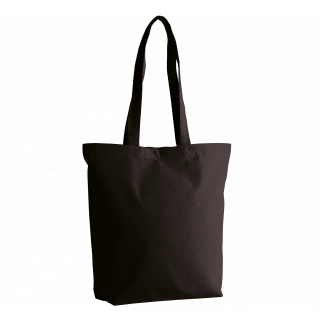 Sac cabas en coton bio KI0252 - Black personnalisable - Vue de face
