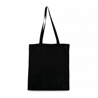 Sac shopping en coton biologique KI0288 - Black personnalisable - Vue de face