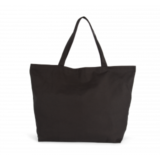 Sac shopping extra large en coton KI0292 - Black personnalisable - Vue de face