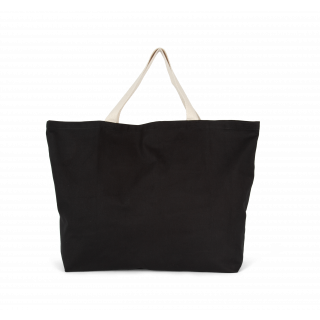 Sac shopping XXL KI0297 - Black / Natural personnalisable - Vue de face