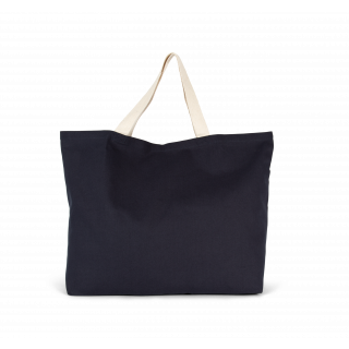 Sac shopping XXL KI0297 - Navy / Natural personnalisable - Vue de face