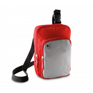 Sac bandoulière KI0301 - Red / Light Grey personnalisable - Vue de face