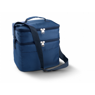 Sac isotherme double compartiment KI0317 - Navy personnalisable - Vue de face
