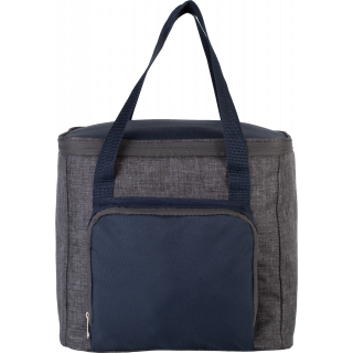 Sac isotherme avec poche zippée KI0347 - Dark Grey Heather / Navy personnalisable - Vue de face