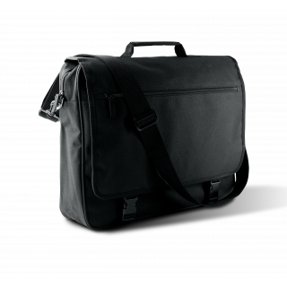 Porte-document avec rabat KI0412 - Black personnalisable - Vue de face