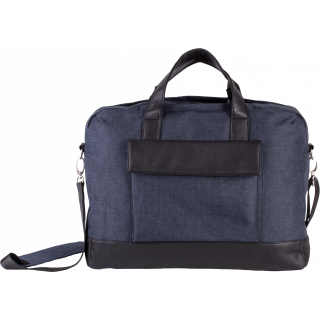 Sac porte-ordinateur businessman KI0429 - Graphite Blue Heather personnalisable - Vue de face