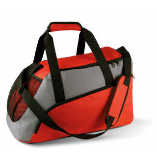 Sac de sport KI0607 - Red / Slate Grey personnalisable - Vue de face