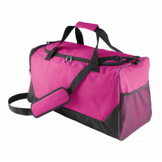 Sac de sport KI0617 - Black / Fuchsia personnalisable - Vue de face