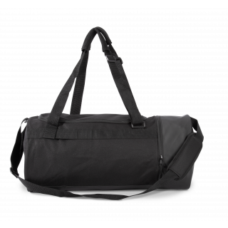 Sac de sport forme tube avec compartiment chaussures séparé KI0630 - Black personnalisable - Vue de face