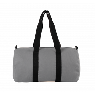 Sac fourre-tout en toile de coton KI0632 - Grey / Black personnalisable - Vue de face