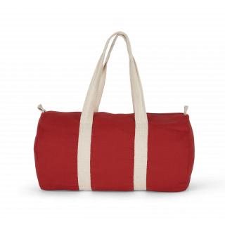 Sac fourre-tout en toile de coton KI0632 - Arandano Red / Natural personnalisable - Vue de face