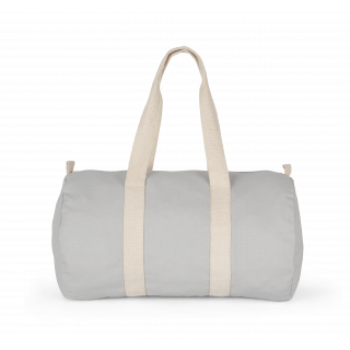 Sac fourre-tout en toile de coton KI0632 - Snow Grey / Natural personnalisable - Vue de face